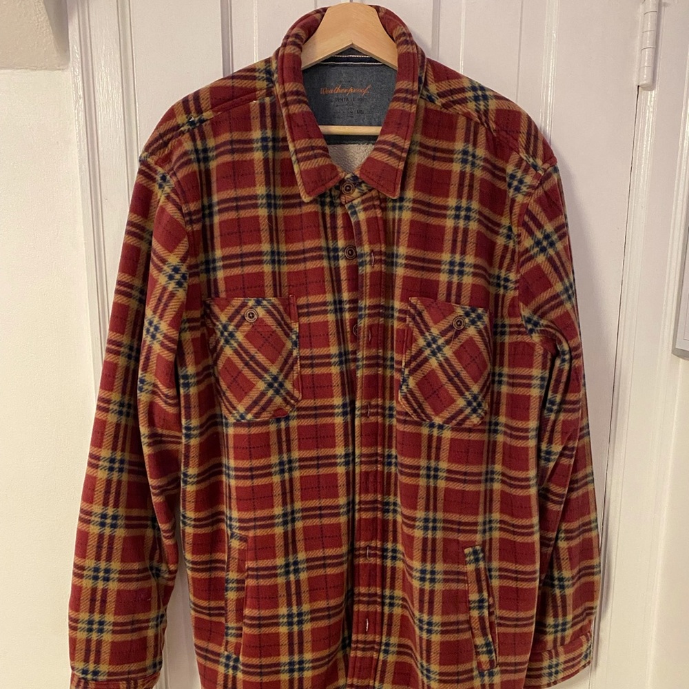 Plaid Fleece Weatherproof Sherpa Lined Jacket
